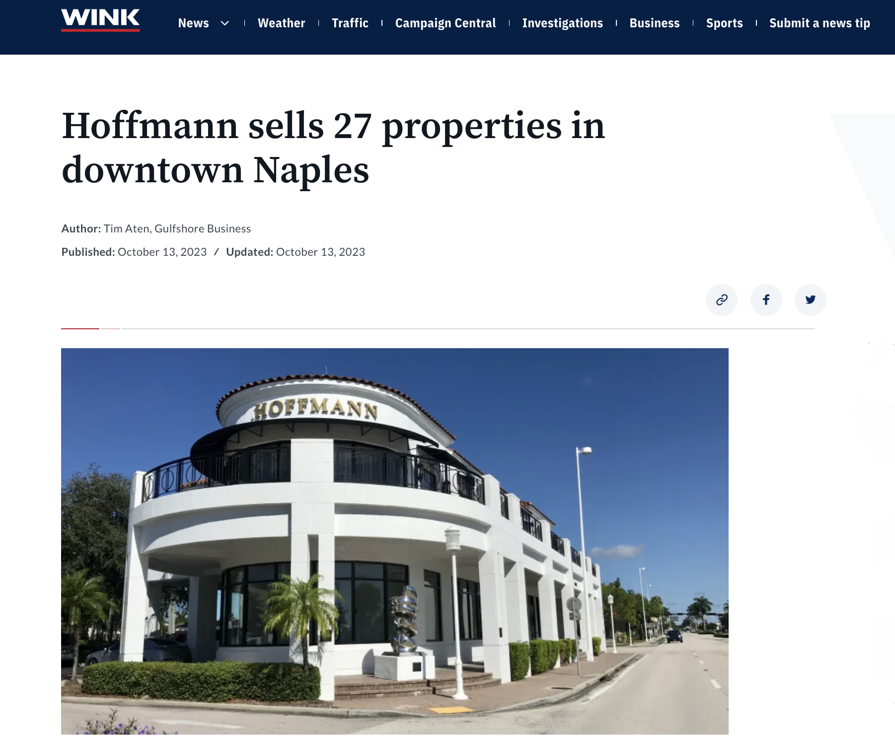Read more about the article Hoffmann sells 27 properties in downtown Naples